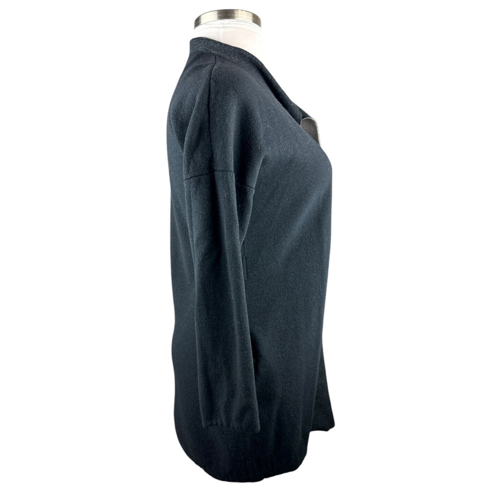 MM LaFleur O'Keeffe Sweater Cardigan Wool Silk Cashmere Duster XL *MISSING BELT* - Picture 7 of 16